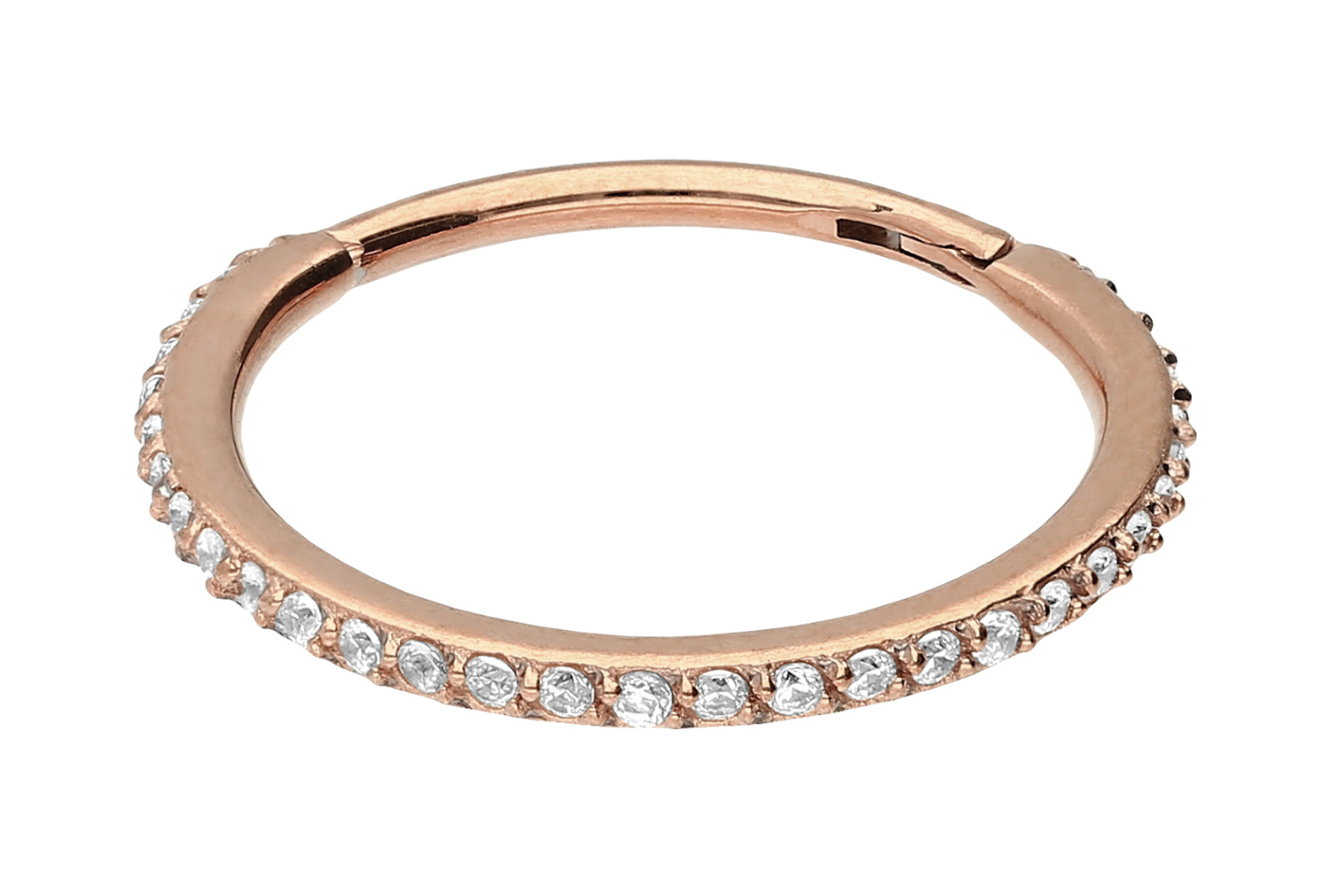 Chirurgenstahl Segmentring Clicker Piercing EINGEFASSTE KRISTALLE ++SALE++